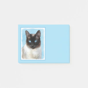 Bloco De Notas Pintura de Gatos Siameses - Arte de Gato Original