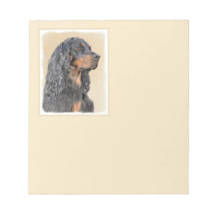 Bloco De Notas Pintura de Gordon Setter - Arte de Cachorro Origin