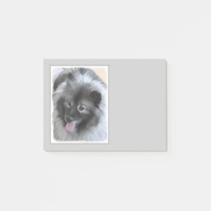 Bloco De Notas Pintura de Keeshond Bailey - Arte de Cachorro Orig