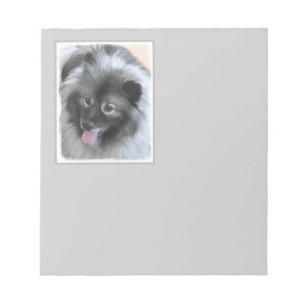 Bloco De Notas Pintura de Keeshond Bailey - Arte de Cachorro Orig