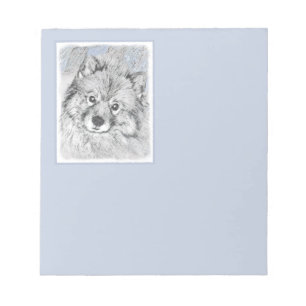 Bloco De Notas Pintura de Keeshond Beth - Arte de Cachorro Origin