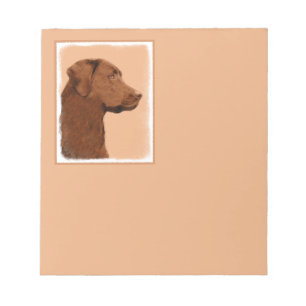 Bloco De Notas Pintura de Labrador Retriever (Chocolate) - Arte C