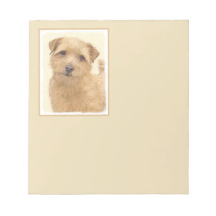 Bloco De Notas Pintura de Norfolk Terrier - Arte de Cachorro Orig
