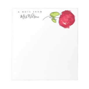 BLOCO DE NOTAS PINTURA DE ÓLEO MODERNA APPLE TIRADO MÃO DO