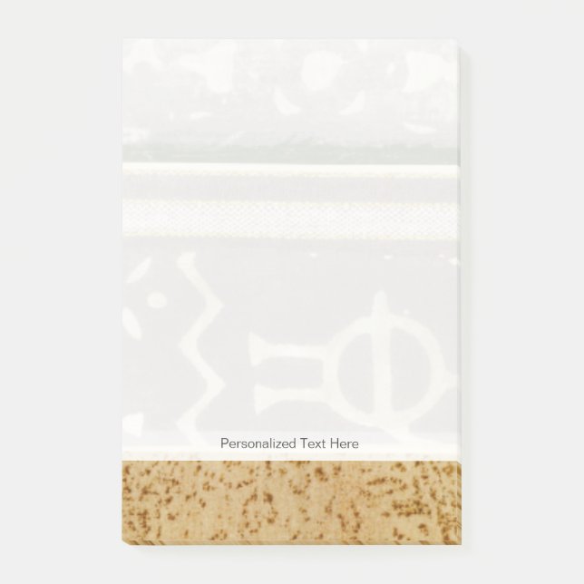 Bloco De Notas Pintura de Padrão Tribal Contemporânea (Frente)