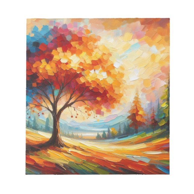 Bloco De Notas Pintura de Paisagem com Cores Vibrantes (Frente)