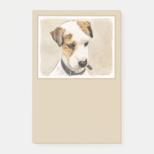 Bloco De Notas Pintura de Parson Jack Russell Terrier - Arte Cani