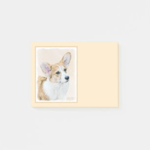 Bloco De Notas Pintura de Pembroke Welsh Corgi - Arte Original pa