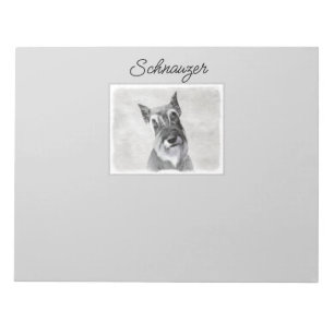 Bloco De Notas Pintura de Schnauzer (Giant) - Notepad de Arte Can
