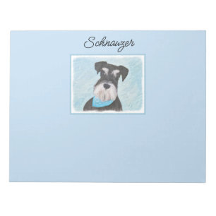 Bloco De Notas Pintura de Schnauzer (Miniatura) - Cachorro Origin