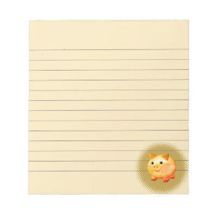 Bloco De Notas Pintura De Suíno De Cartoon Bonito Linda