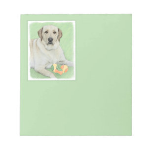 Bloco De Notas Pintura de Tênis e Retriever Amarelo