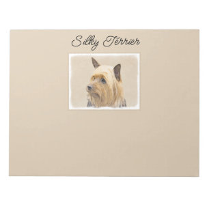 Bloco De Notas Pintura de Terrier Silky - Arte de Cachorro Origin
