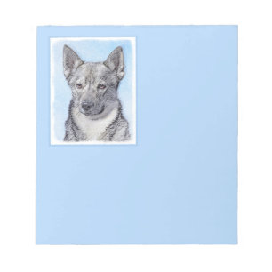 Bloco De Notas Pintura de Vallhund do sueco - arte original