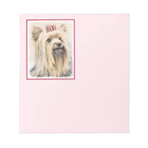 Bloco De Notas Pintura de Yorkshire Terrier - Arte de Cachorro Or