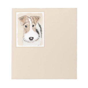 Bloco De Notas Pintura do Fox Terrier do fio - arte original