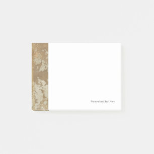 Bloco De Notas Pintura Dourada abstrato com Espectro de Prata