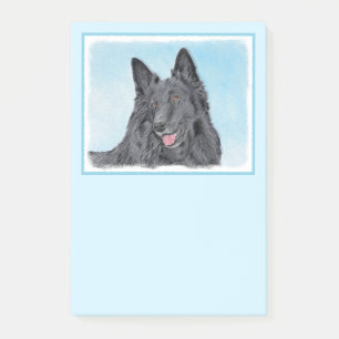 Bloco De Notas Pintura em Sheepdog Belga - Arte Cachorro Original