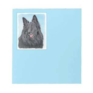 Bloco De Notas Pintura em Sheepdog Belga - Arte em Cachorro Origi