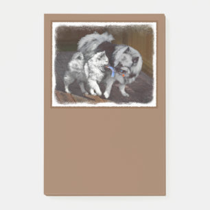 Bloco De Notas Pintura em tempo de reprodução de Keeshond - Arte