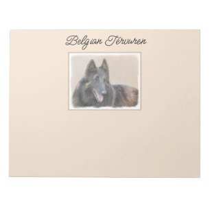 Bloco De Notas Pintura em Tervuren Belga - Arte Cachorra Original