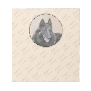 Bloco De Notas Pintura em Tervuren Belga - Arte Cachorra Original