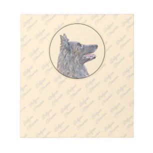 Bloco De Notas Pintura em Tervuren Belga - Arte Cachorra Original