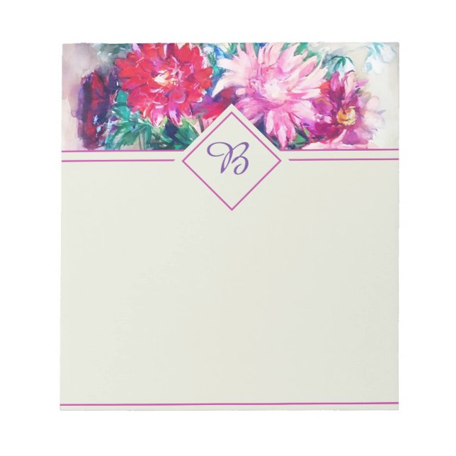 Bloco De Notas pintura floral (Frente)