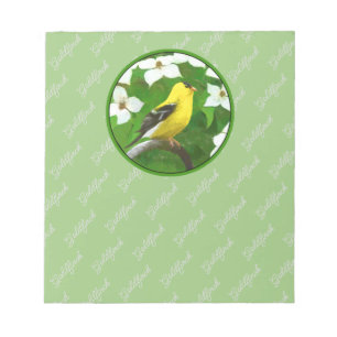 Bloco De Notas Pintura Goldfinch - Arte Cachorra Original