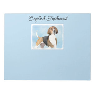 Bloco De Notas Pintura Inglesa em Foxhound - Arte Cachorro Origin