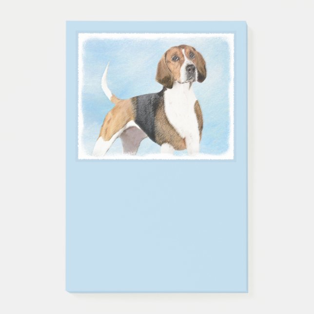 Bloco De Notas Pintura Inglesa em Foxhound - Arte Cachorro Origin (Frente)