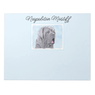 Bloco De Notas Pintura Mastiff Neopolita - Arte Canina Original N