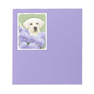 Bloco De Notas Pintura Original de Cachorro Labrador Retriever Fi