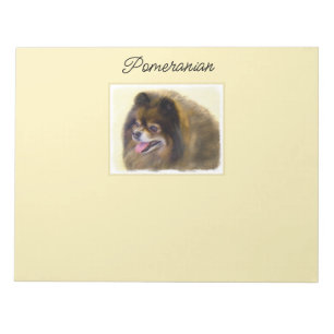 Bloco De Notas Pintura original de cão a preto e a bronzeado da P