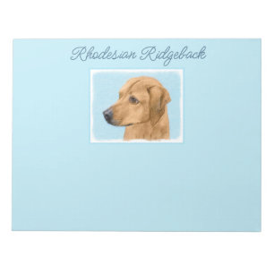Bloco De Notas Pintura Ridgeback da Rodésia - Arte Original de Ca