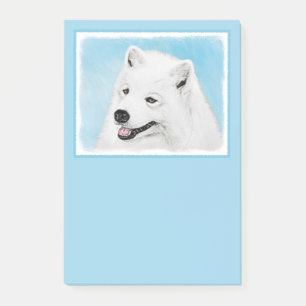 Bloco De Notas Pintura Samoyed - Arte Cachorosa Original