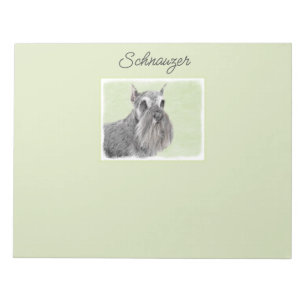 Bloco De Notas Pintura Schnauzer (Giant, Standard) - Arte Canina