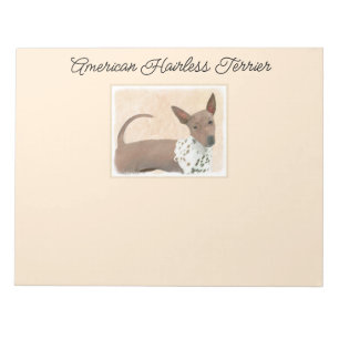 Bloco De Notas Pintura Terrier sem cabelos americana - Arte canin