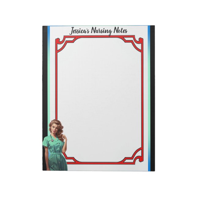 Bloco De Notas Pinup retroamericano_ Não se fortaleça (Invertido)