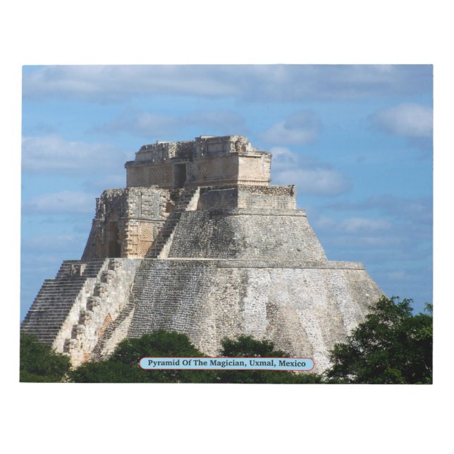 Bloco De Notas Pirâmide do mágico, Uxmal, México (Frente)