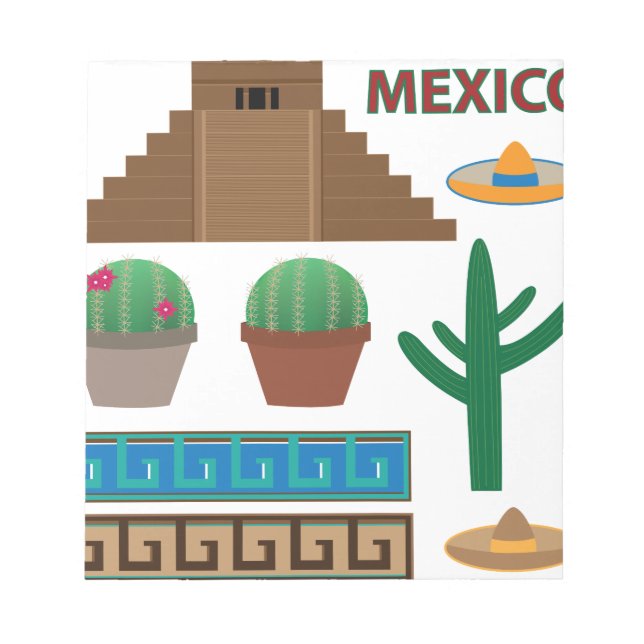 Bloco De Notas pirâmide mexicana (Frente)