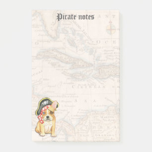 Bloco De Notas Pirata do buldogue francês