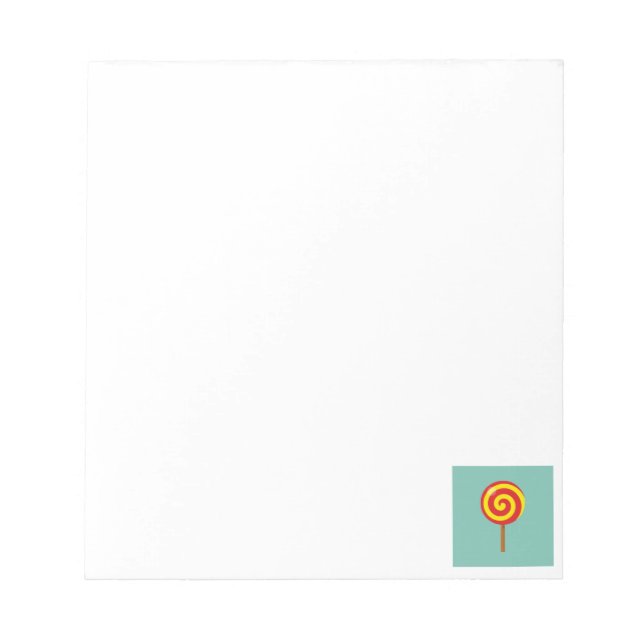 Bloco De Notas Pirulito Vermelho Amarelo Espiral (Frente)