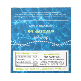 Bloco De Notas Piscina Luzes Limão Aniversário Favorecendo Molas