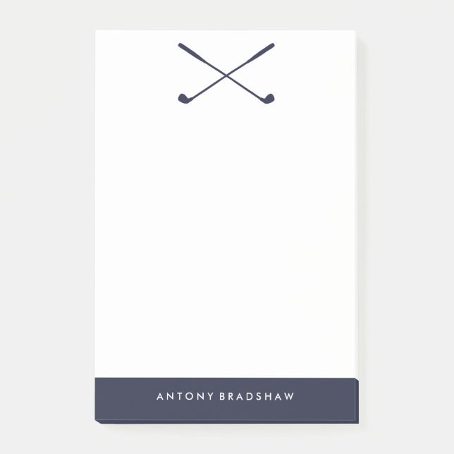 Bloco De Notas Pistas de Golfe Azul (Frente)