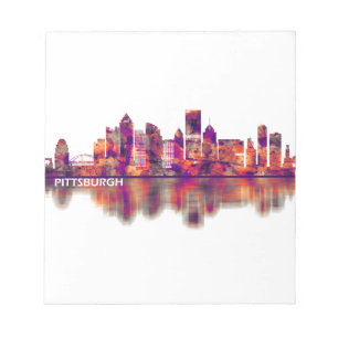 Bloco De Notas Pittsburgh Pensilvânia Skyline