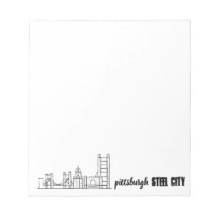 Bloco De Notas Pittsburgh Skyline