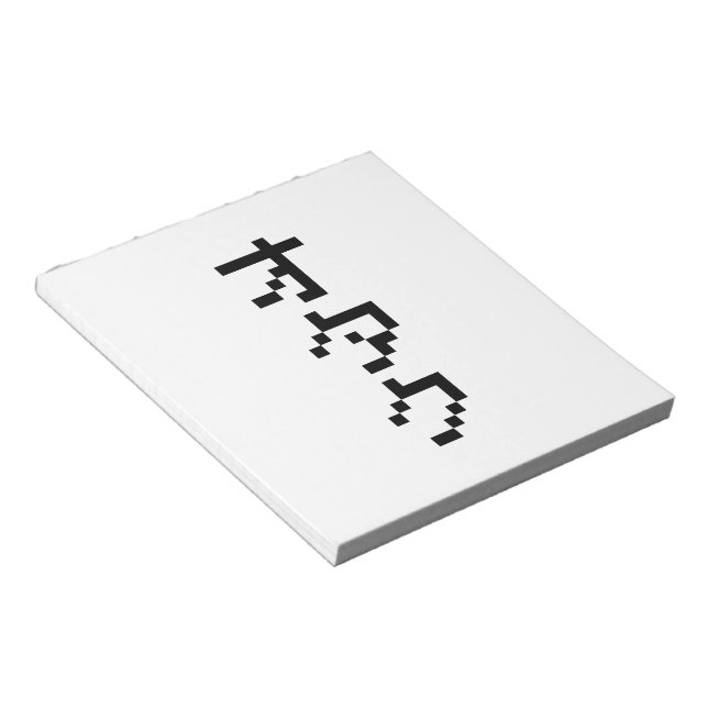 Bloco De Notas Pixel Japonês Katakana - OTAKU 8 Bits Vertical (Inclinado)
