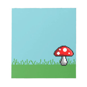 Bloco De Notas Pixel Mushroom Meadow Notepad