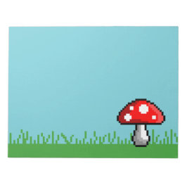 Bloco De Notas Pixel Mushroom Meadow Notepad